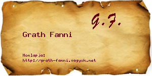 Grath Fanni névjegykártya