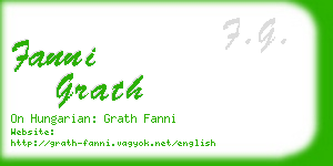 fanni grath business card